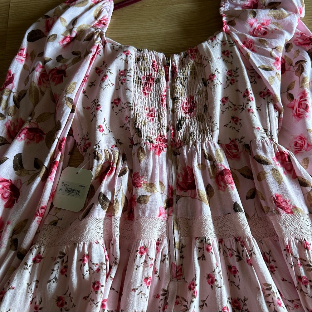 NWT Altar’d State Pink Kate Floral Mini Dress Small - Picture 10 of 11